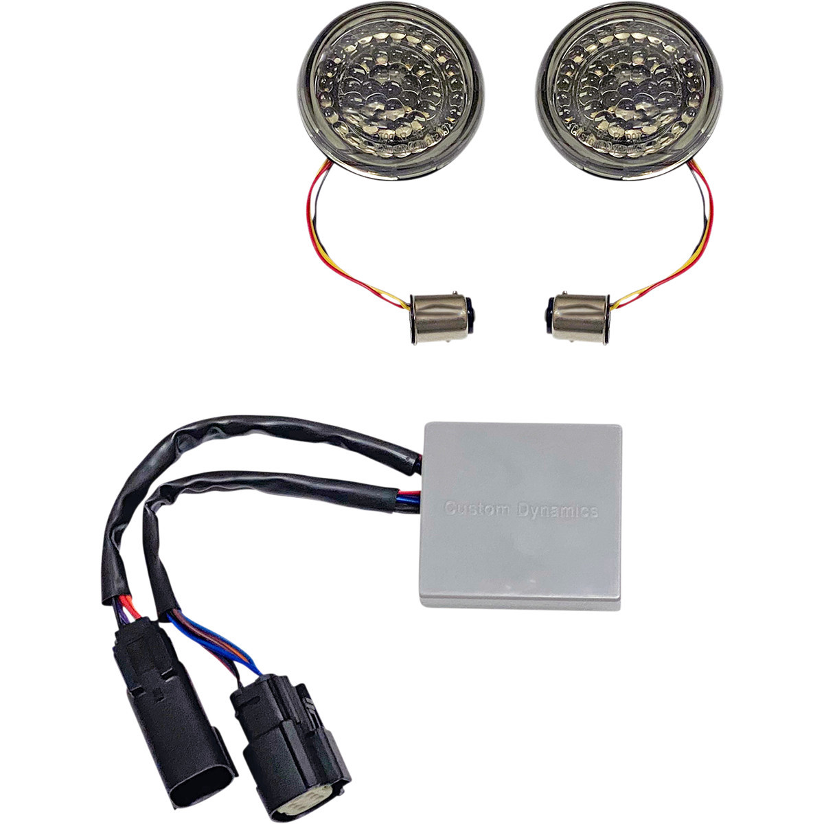 Custom Dynamics #CD-STS-AR-57 - Turn Signal Inserts - Amber/Red - Harley-Davidson®