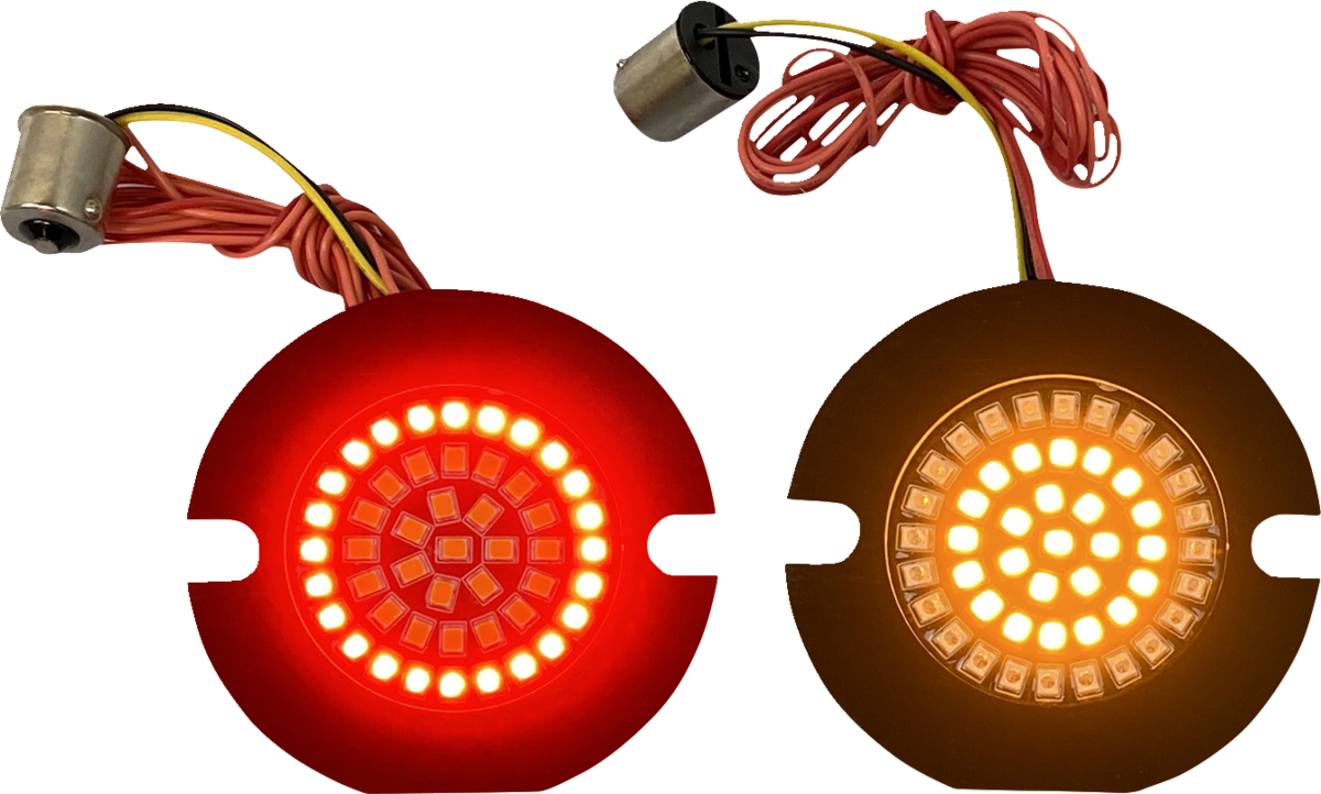 Flat Rear Turn Signal 1156 - Amber Lens