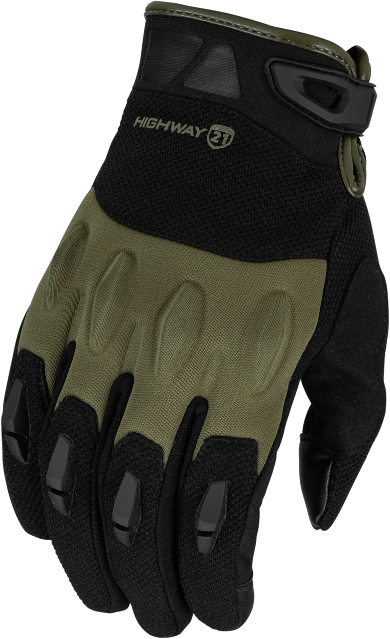 Highway 21 #489-00533X - Fury Gloves Black/Olive 3X