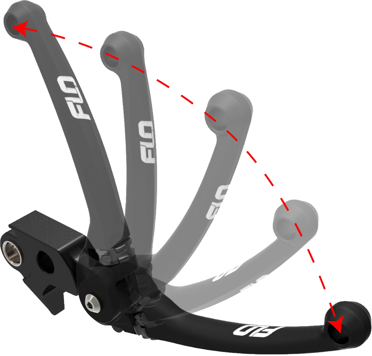 FLO Motorsports #HD-813 - MX Style Lever SET Black `23-24 CVO