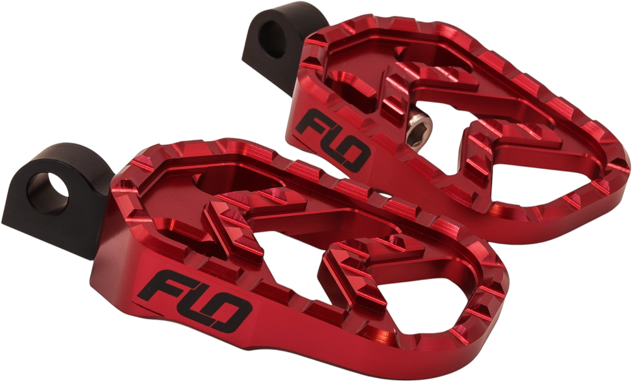 FLO Motorsports #V-800R - Savage Series Footpegs RED