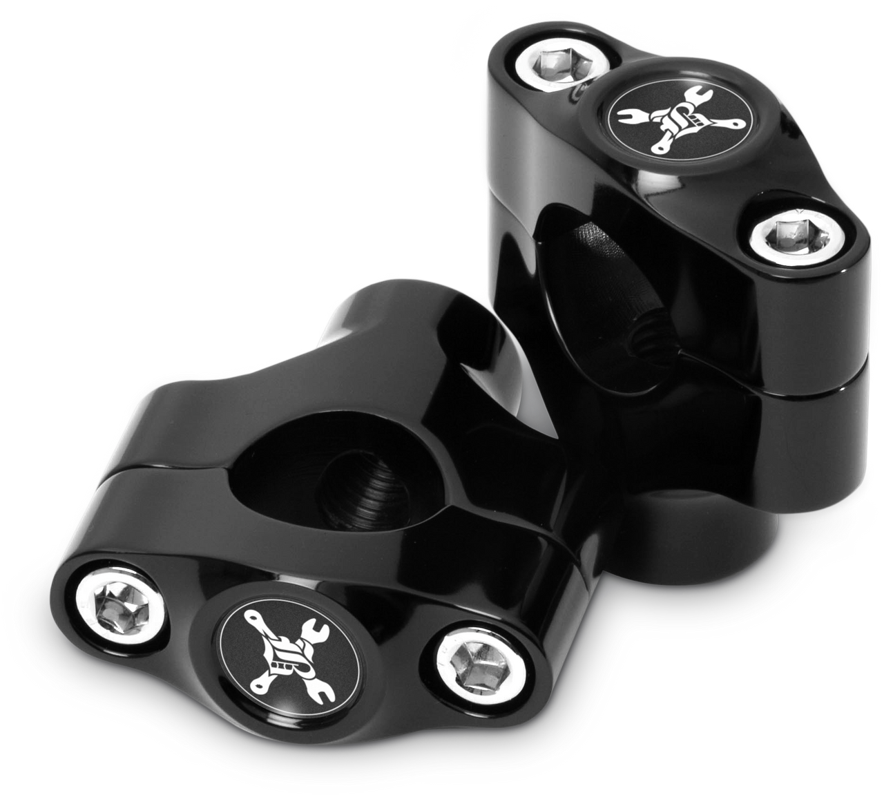 Burly Brand #B12-8014B - Hawk Risers SET - Black
