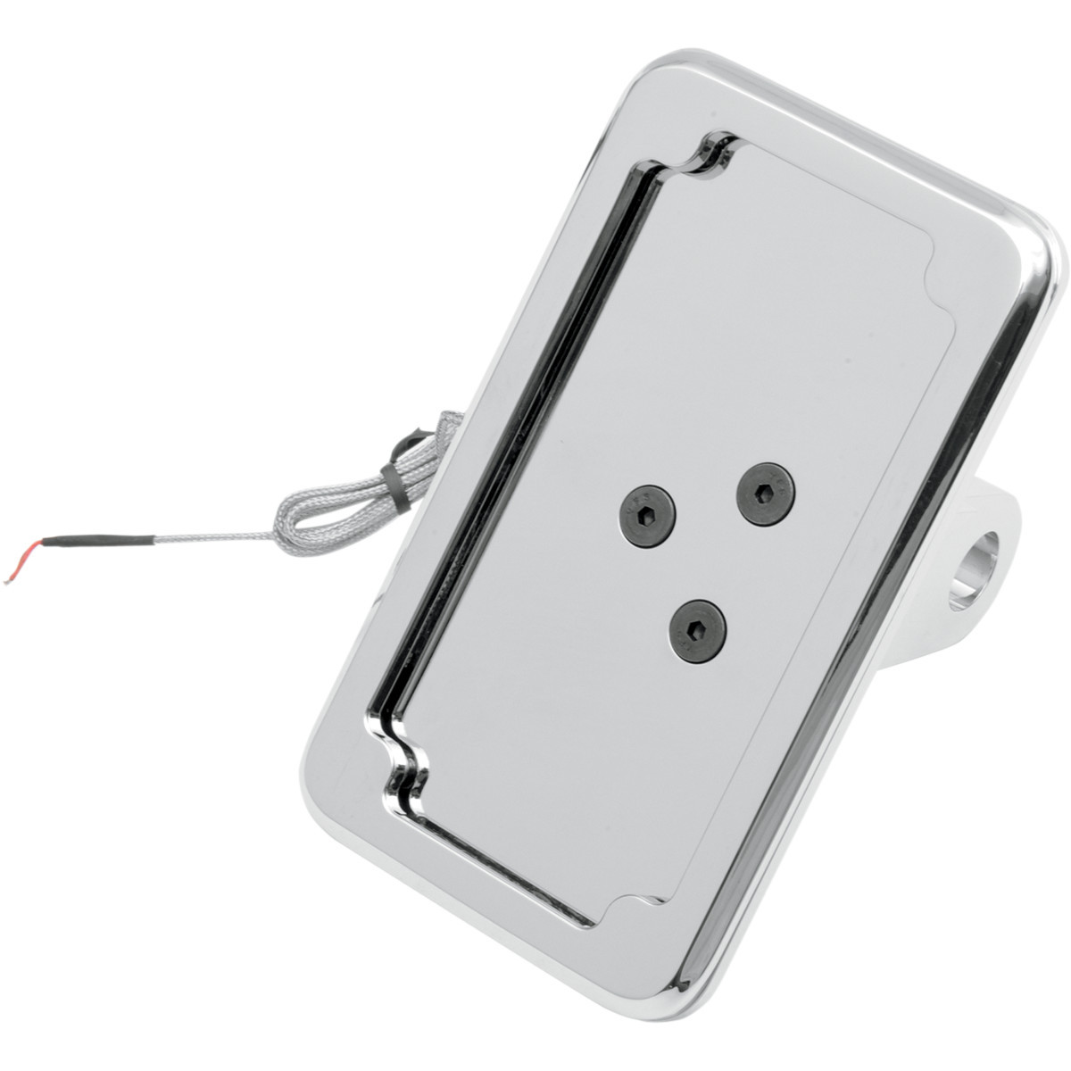 Cycle Visions #CV-4600L - Vertical License Plate Mount with Light - Chrome - '86-'07 FLST/FXST