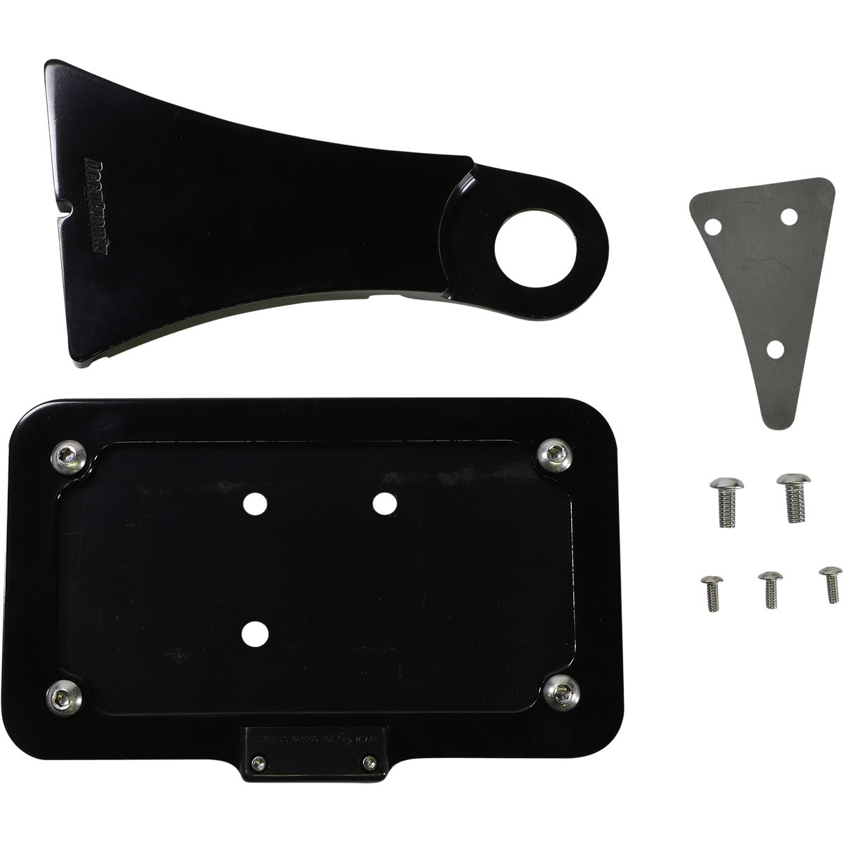 Accutronix #LPF114HV-B - Side Mount License Plate Assembly - Black