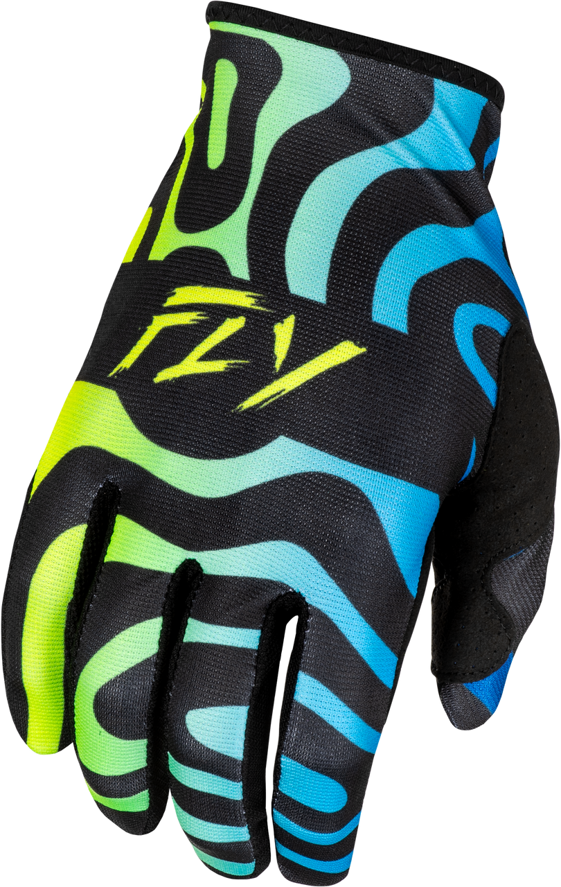 FLY Racing #378-7402X - Lite ZEN Gloves Black/Blue/Hi-vis 2X