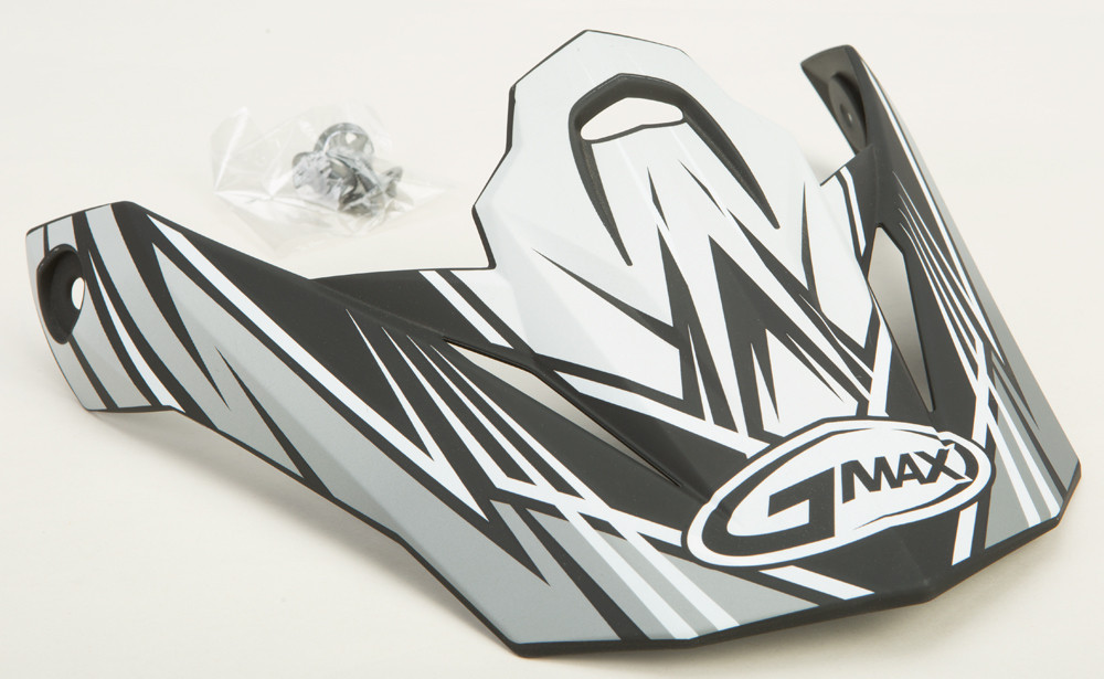Gmax #G086014 - Visor W/Screws RAZ Mx-86 Matte Silver/White