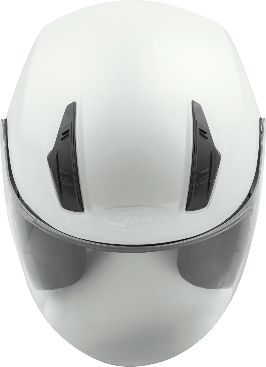 Gmax #G317089N - Of-17 Open-face Helmet Pearl White 3X