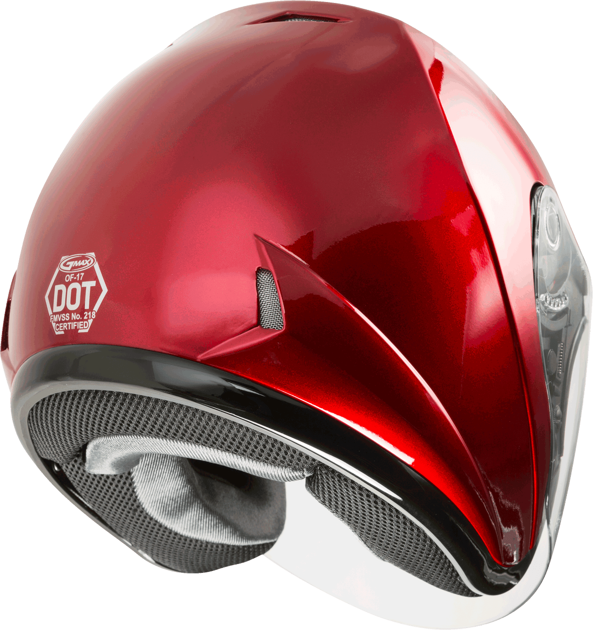Gmax #G317096N - Of-17 Open-face Helmet Candy RED LG