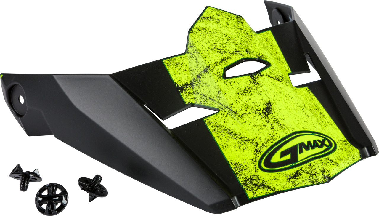 Gmax #G046902 - Visor W/Screws Dominant Mx-46 Matte Black/Hi-vis Md-2x