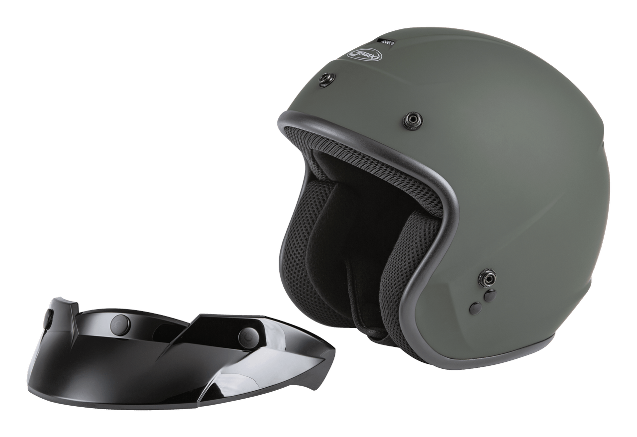 Gmax #G1020718 - Of-2 Open-face Helmet Matte Green 2X