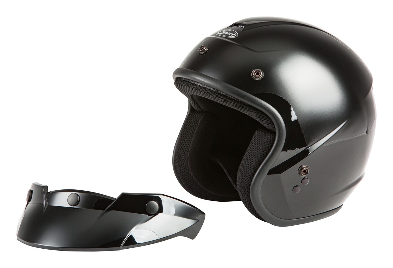 Gmax #G1020020 - Youth Of-2y Open-face Helmet Black YS