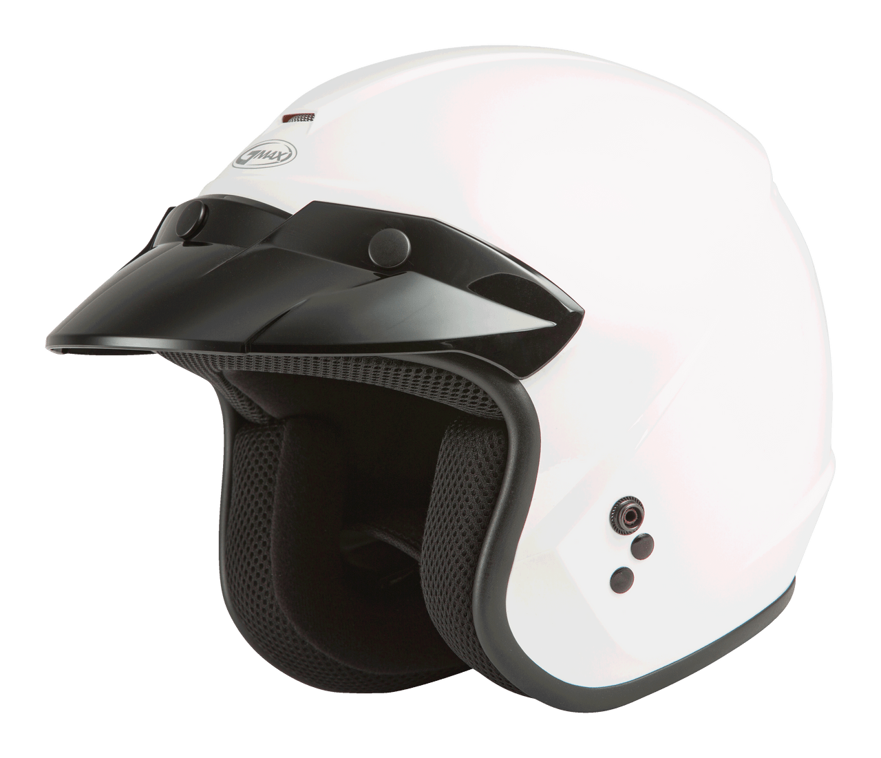 Gmax #G1020016 - Of-2 Open-face Helmet White LG