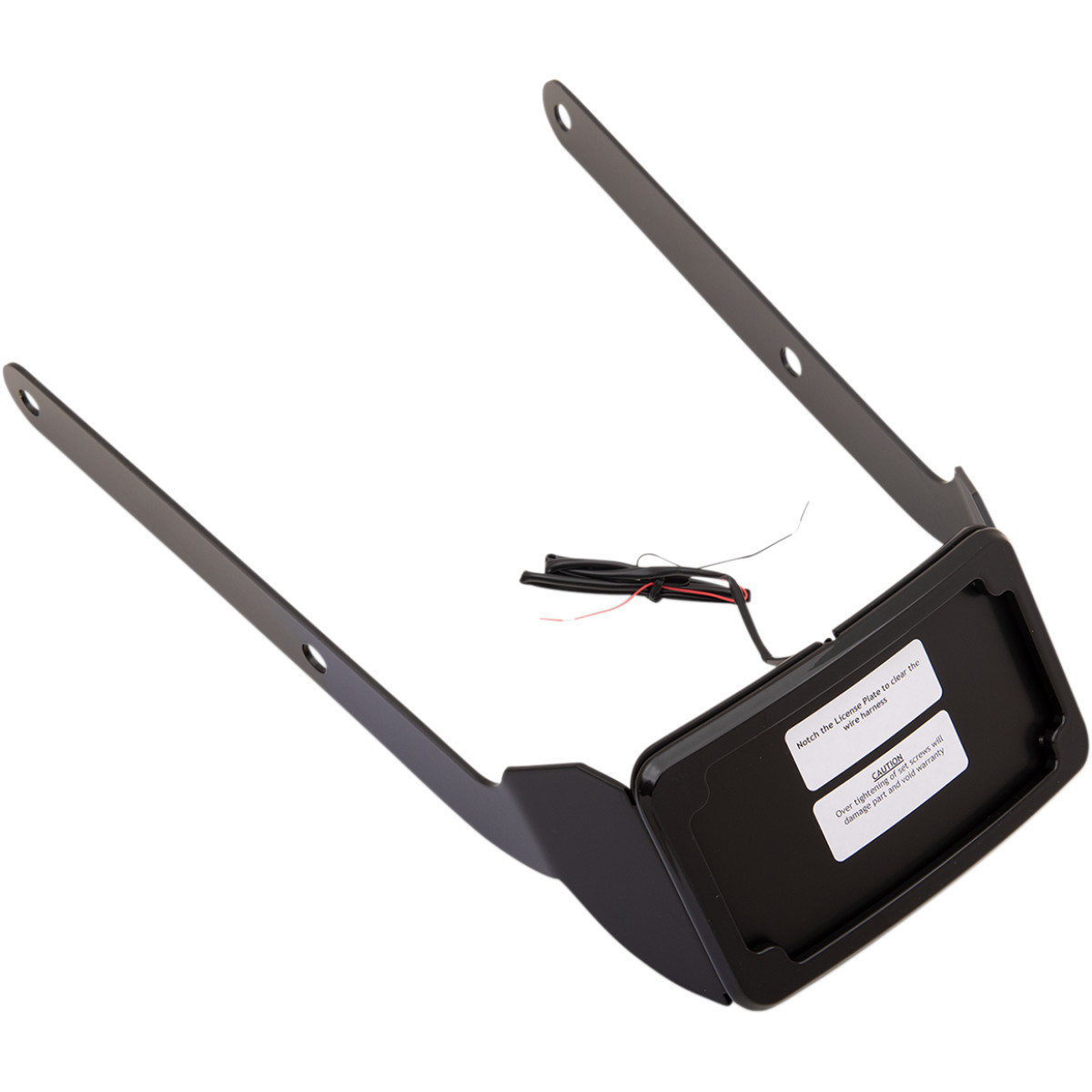 Cycle Visions #CV4664B - LP Plate Frame & Mount with Tag Light - FXSB - Black
