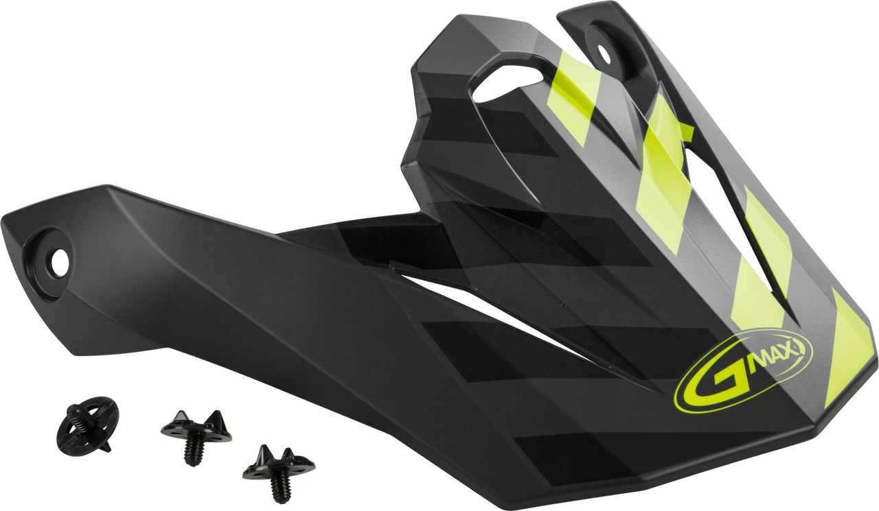 Gmax #G086071 - Visor W/Screws Fame Mx-86 Matte Dark Grey/Hi-vis