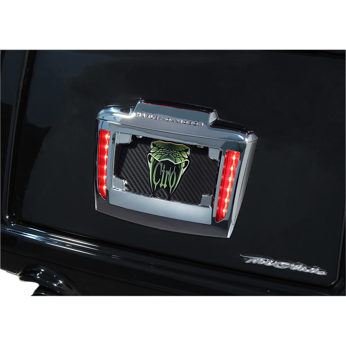 Ciro #40080 - License Plate Frame - '09+ Trike - Chrome