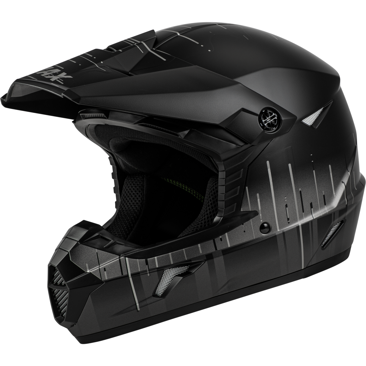 Gmax #D3465072 - Youth Mx-46y Frequency Offroad Helmet Matte Black/Grey YL
