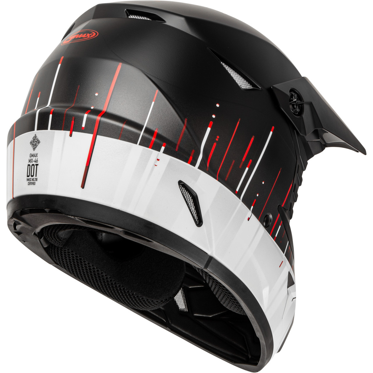 Gmax #D3463848 - Mx-46 Frequency Off-road Helmet Matte Black/White 2X