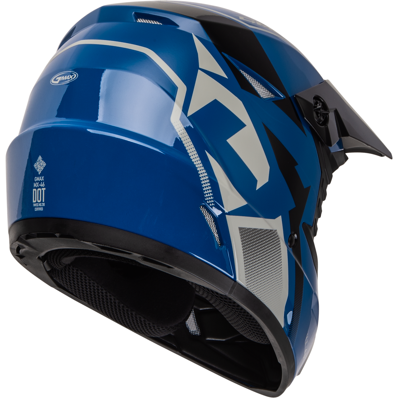 Gmax #D3464431 - Mx-46 Compound Helmet Blue/Black/Grey YM