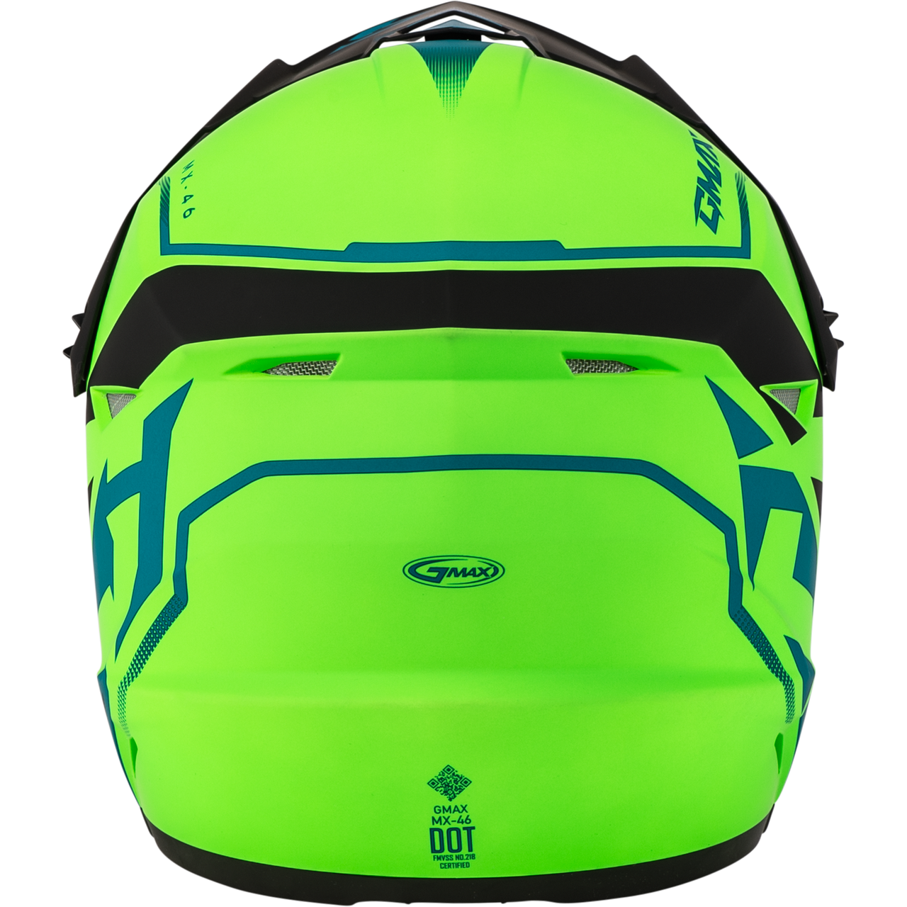 Gmax #D3464418 - Mx-46 Compound Helmet Matte Hi-vis Green/BLK/Blue 2X