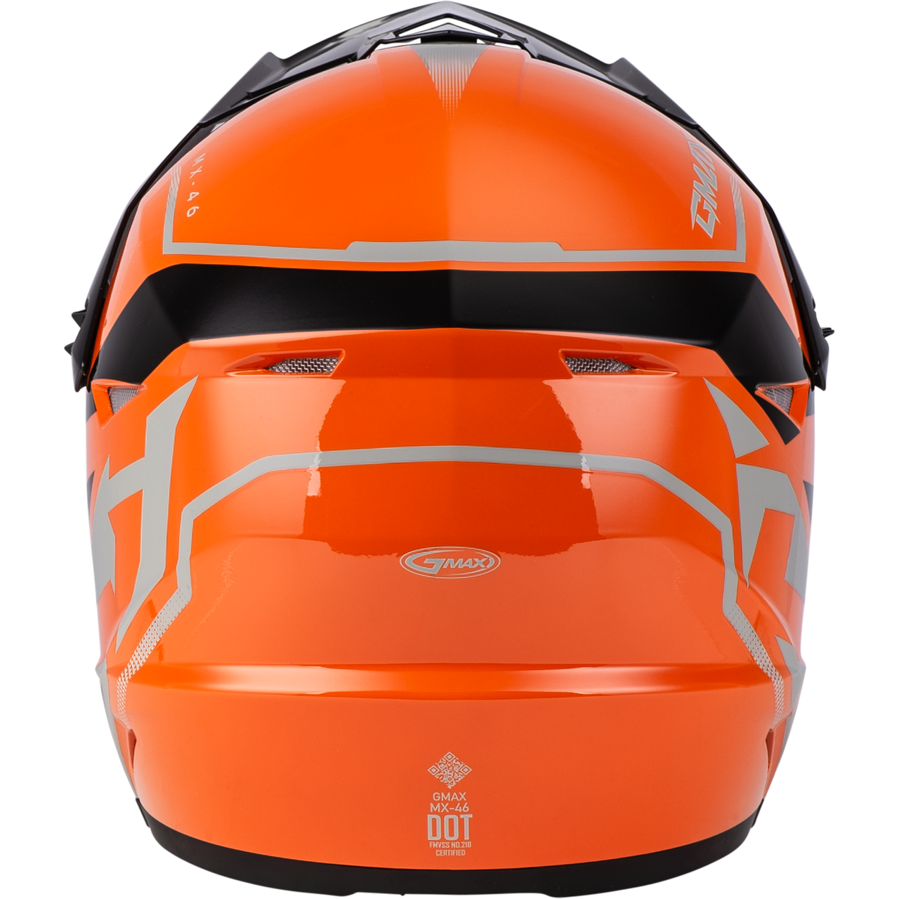 Gmax #D3464282 - Mx-46 Compound Helmet Orange/Black/Grey YL