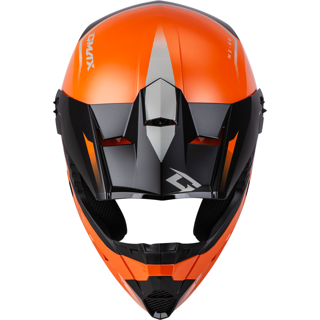 Gmax #D3464280 - Mx-46 Compound Helmet Orange/Black/Grey YS
