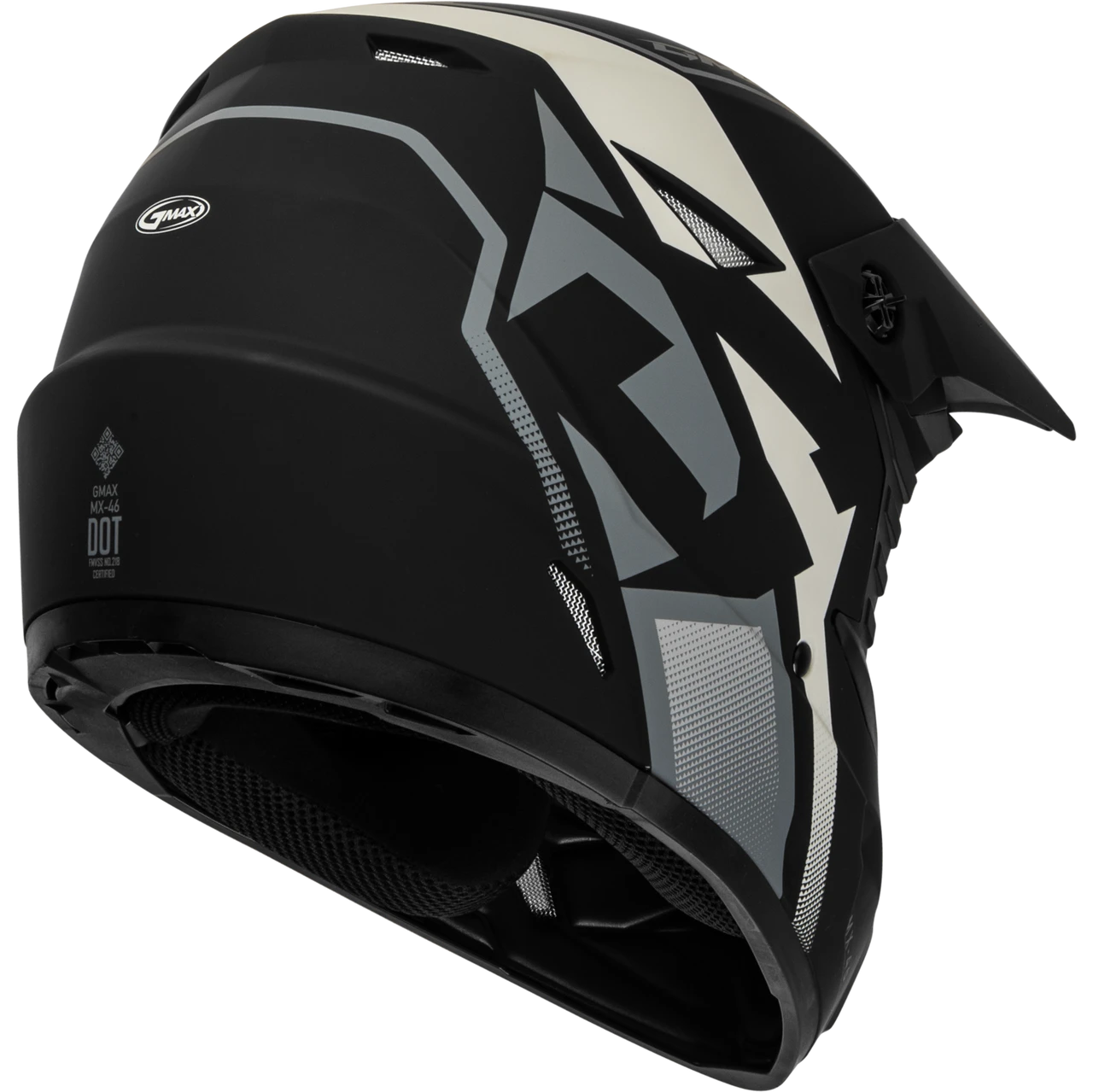 Gmax #D3464423 - Mx-46 Compound Helmet Matte Black/Grey/White XS