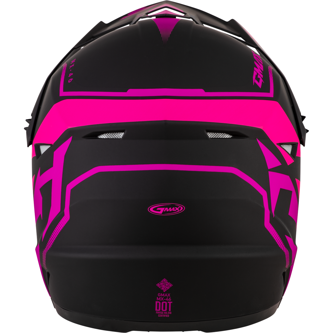 Gmax #D3464346 - Mx-46 Compound Helmet Matte Black/Pink LG