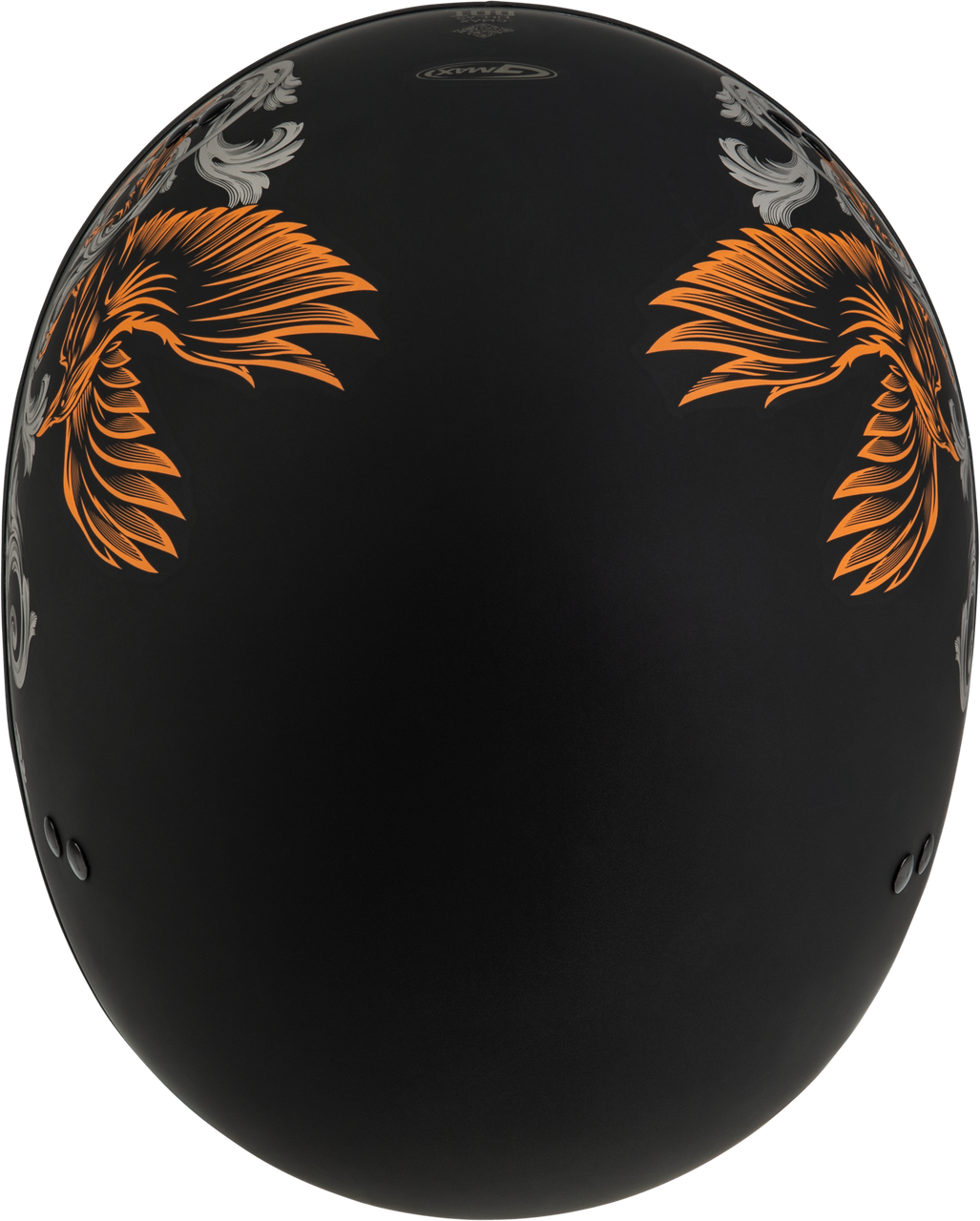 Gmax #H16510947 - Hh-65 Corvus Helmet Matte Black/Silver/Orange XL