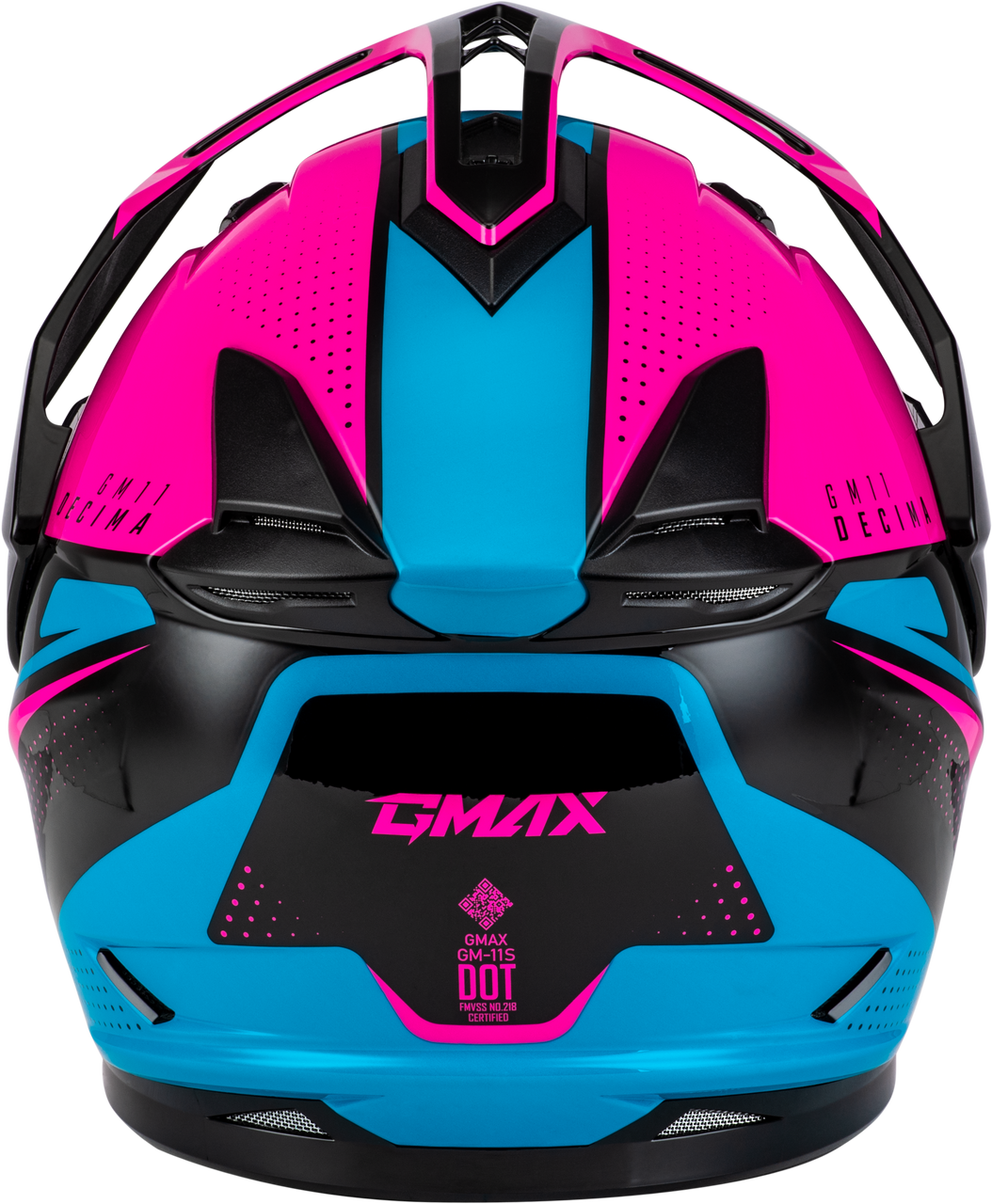 Gmax #A11161237 - Gm-11 Decima Helmet Black/Pink/Blue XL