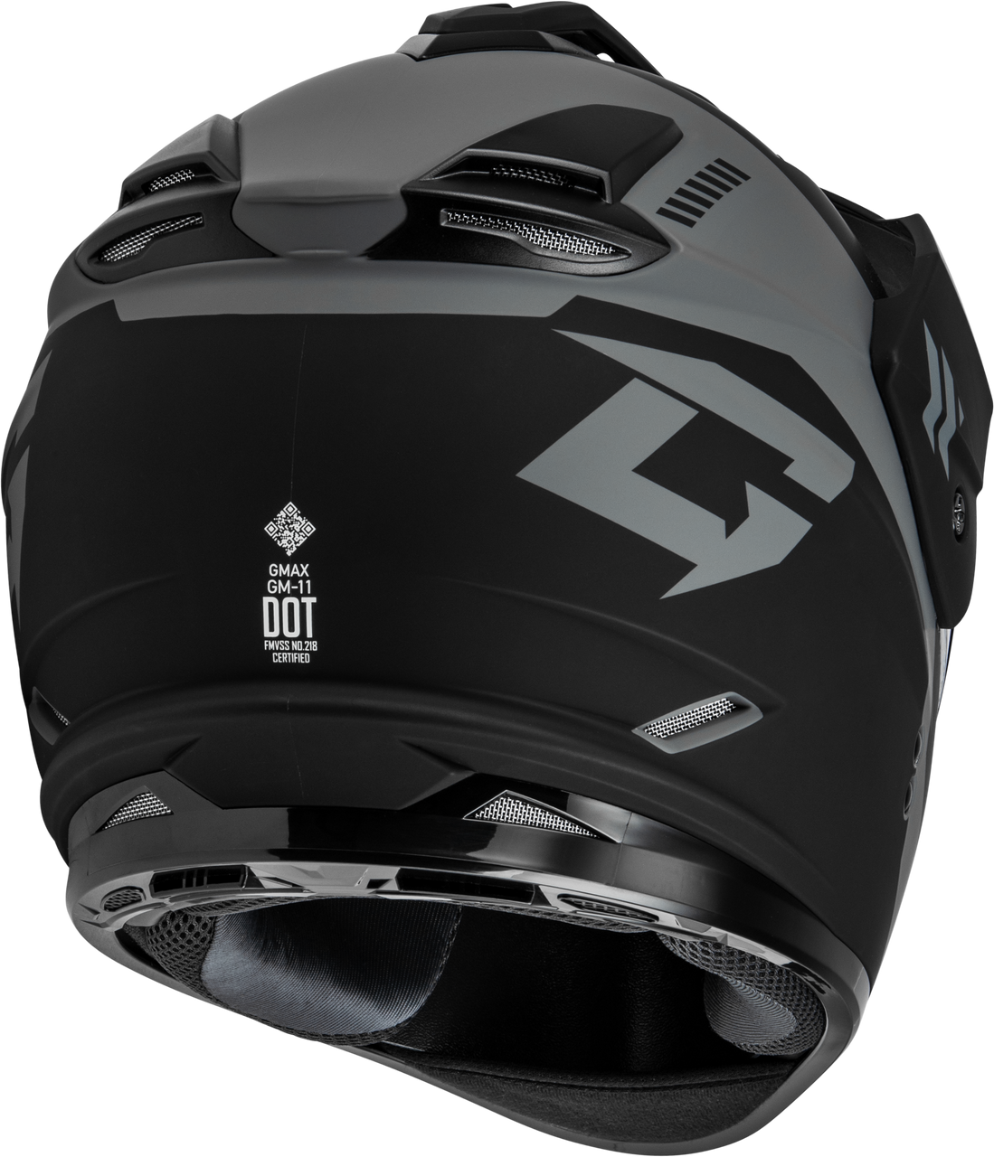 Gmax #A1115816 - Gm-11 Ronin Helmet Matte Black/Silver LG