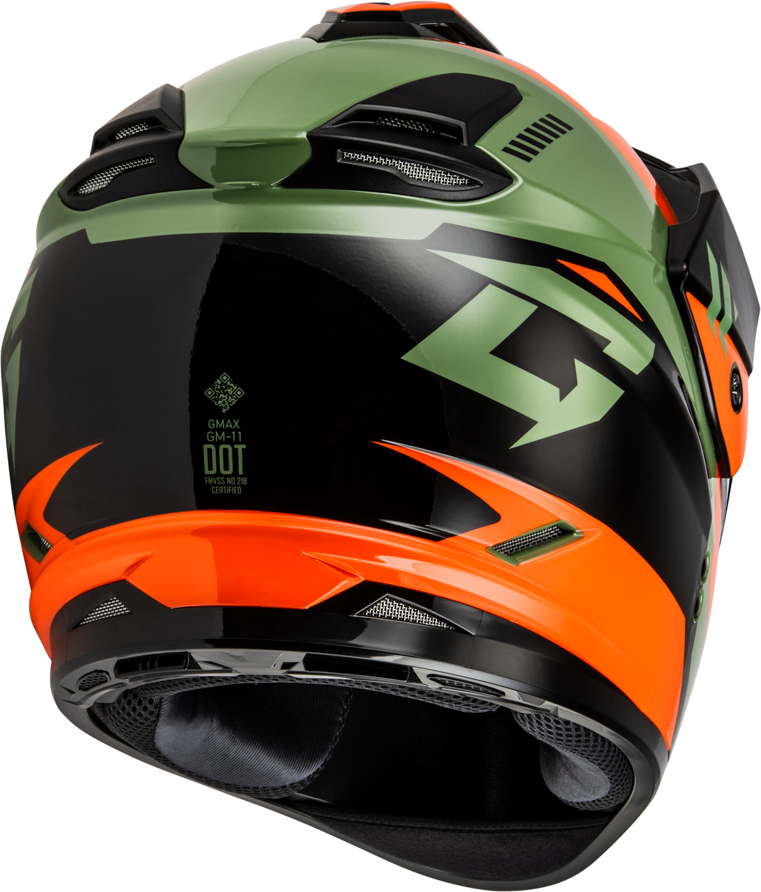 Gmax #A11151187 - Gm-11 Ronin Helmet Orange/Green/Black XL
