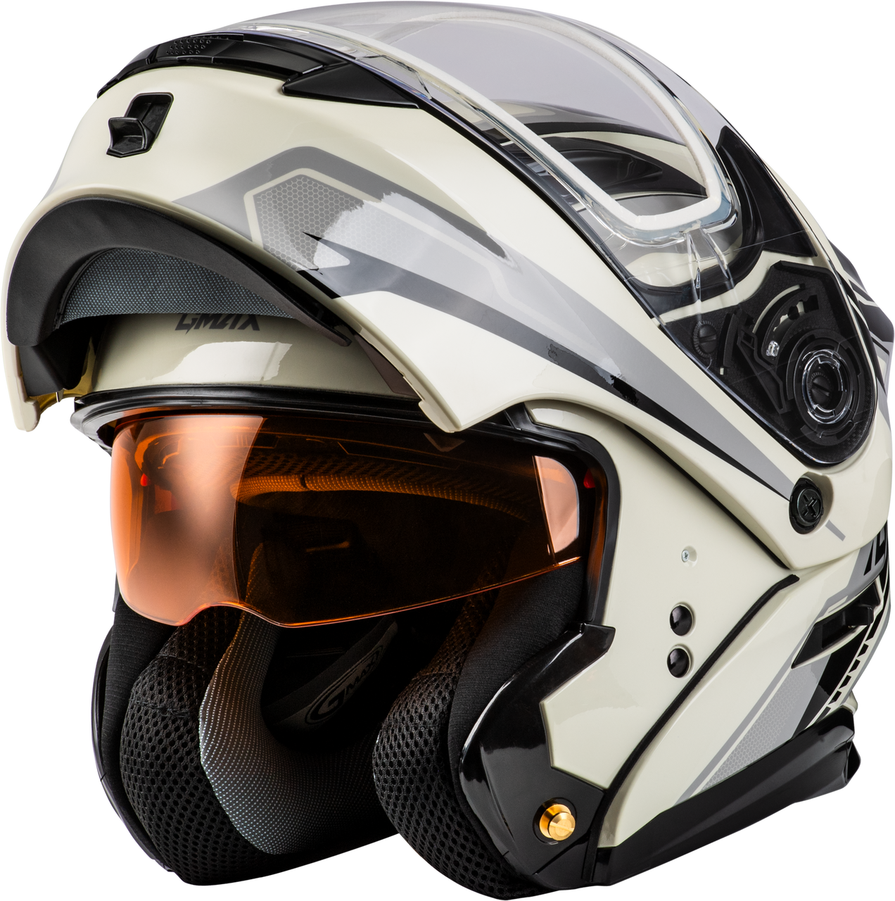 Gmax #M201391323 - Md-01s Transistor Snow Helmet White/Grey/Black XS