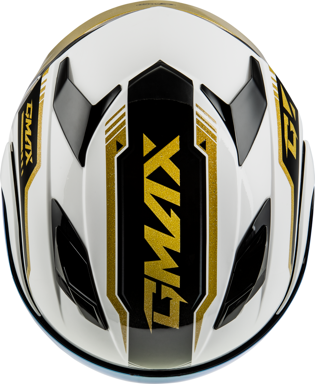 Gmax #M101381299 - Md-01 Volta Helmet White/Gold/Black Metallic 3X