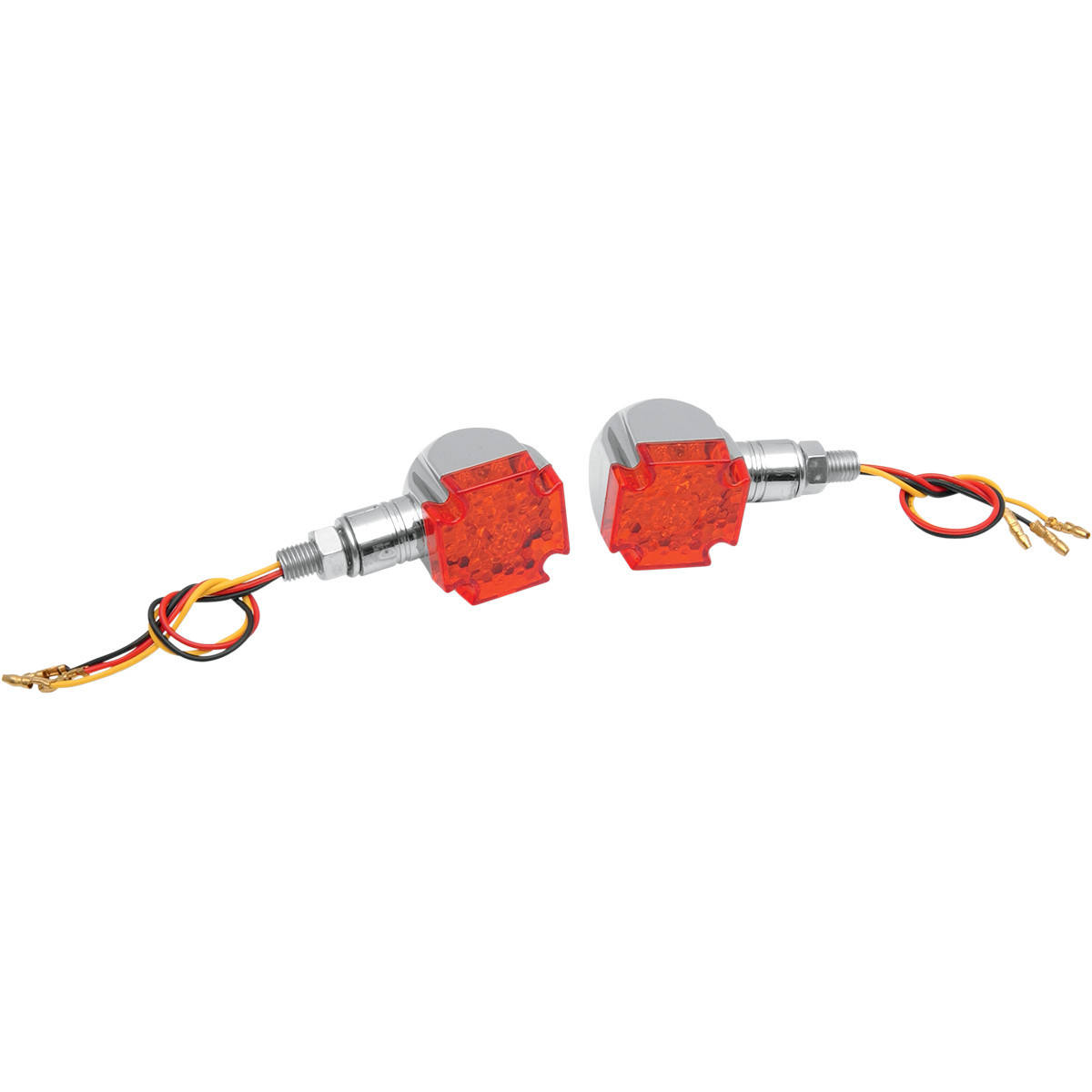 Emgo #61-99155 - Marker Lights - LED - Maltese - Chrome/Red