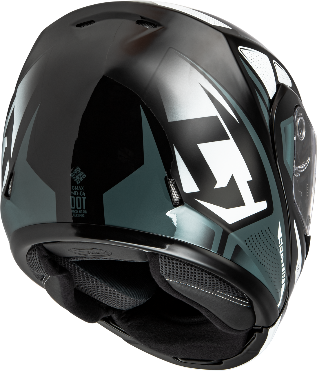 Gmax #M1043363 - Md-04 Sector Helmet Black/Silver XS