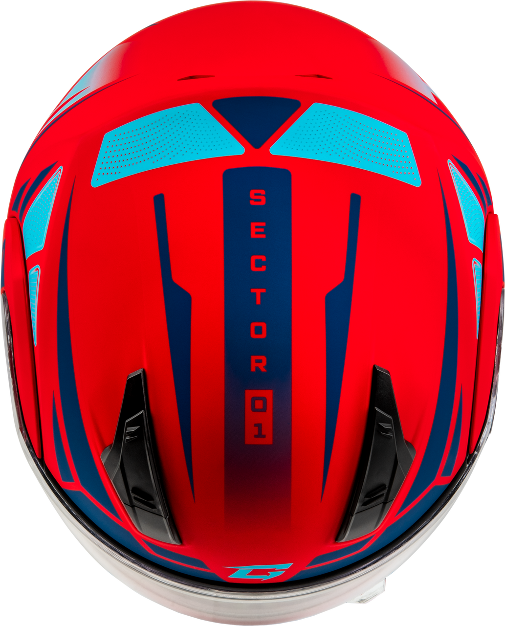 Gmax #M1043999 - Md-04 Sector Helmet Matte RED/Blue 3X