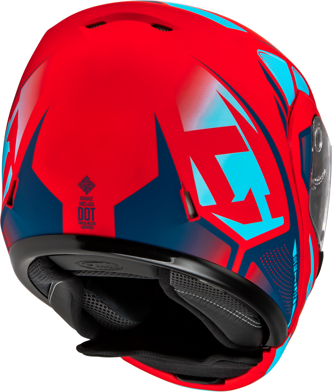 Gmax #M1043999 - Md-04 Sector Helmet Matte RED/Blue 3X