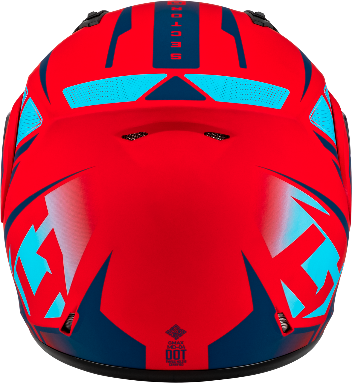Gmax #M1043996 - Md-04 Sector Helmet Matte RED/Blue LG