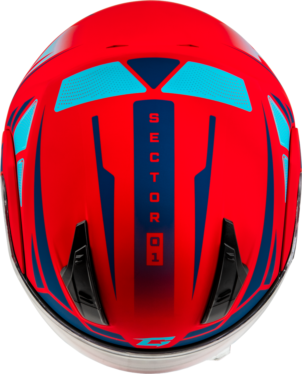 Gmax #M1043997 - Md-04 Sector Helmet Matte RED/Blue XL