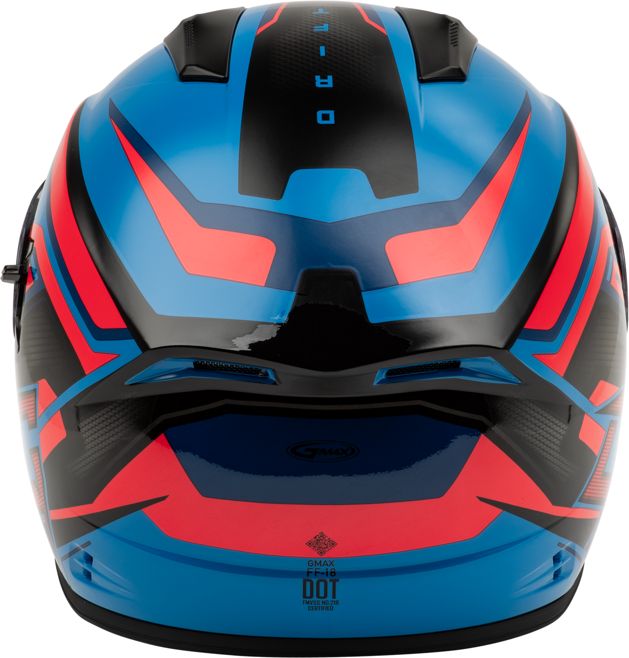 Gmax #F11811218 - Ff-18 Drift Helmet Black/Blue/RED 2X