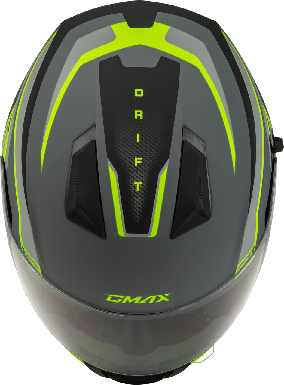 Gmax #F1181338 - Ff-18 Drift Helmet Matte Grey/Hi-viz 2X