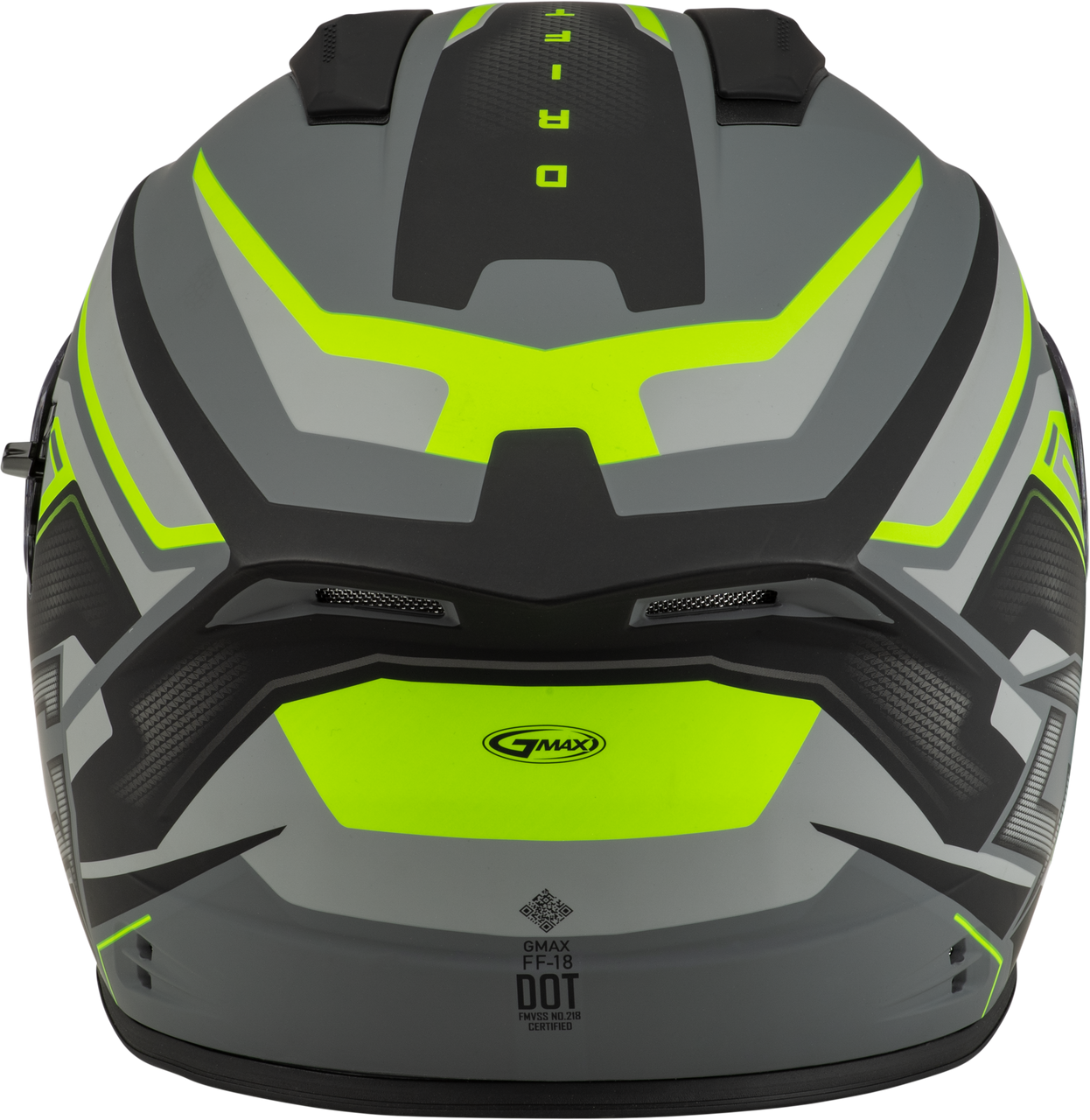 Gmax #F1181333 - Ff-18 Drift Helmet Matte Grey/Hi-viz XS