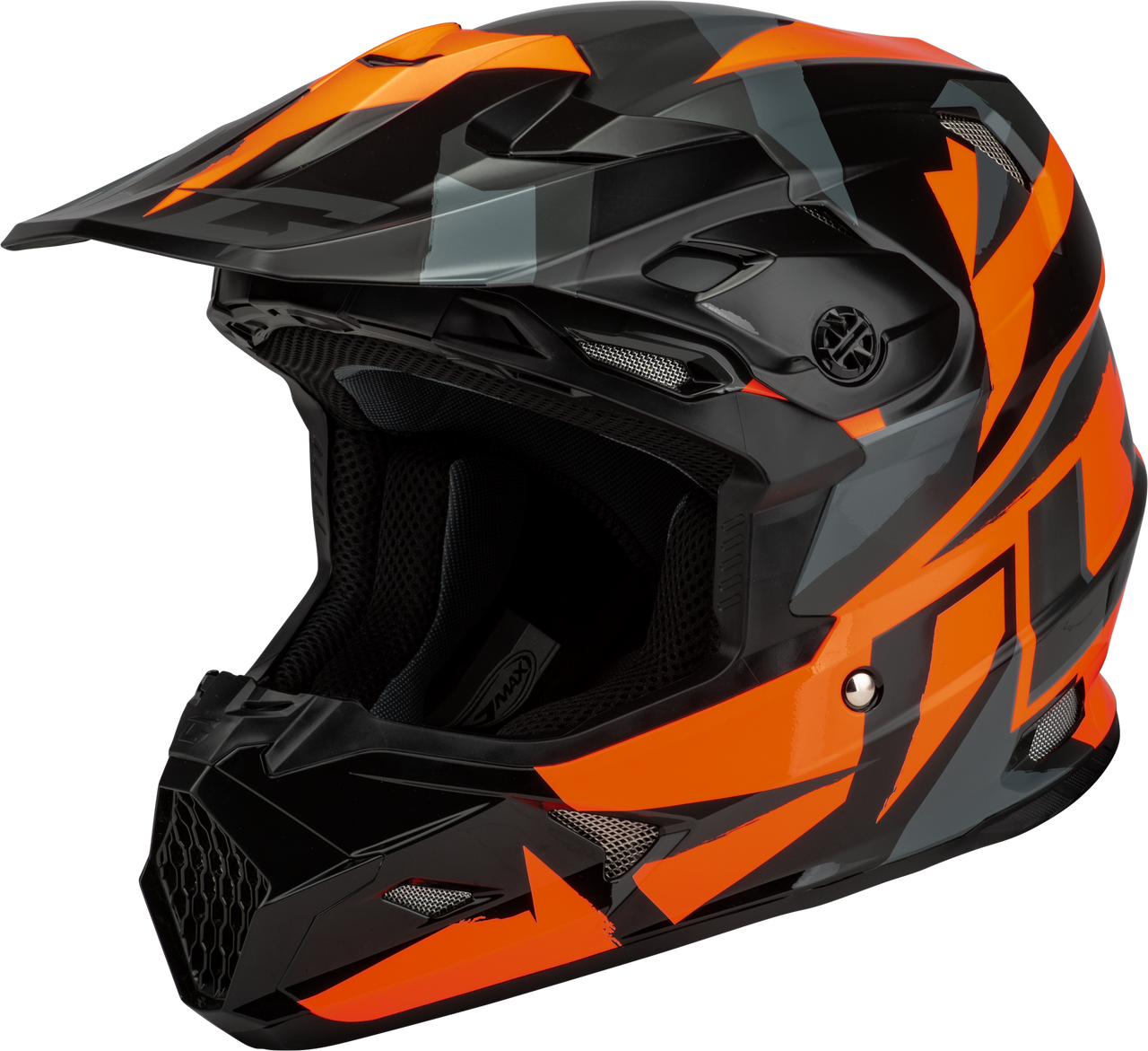 Gmax #D3961494 - Mx-96 Splinter Helmet Black/Orange SM
