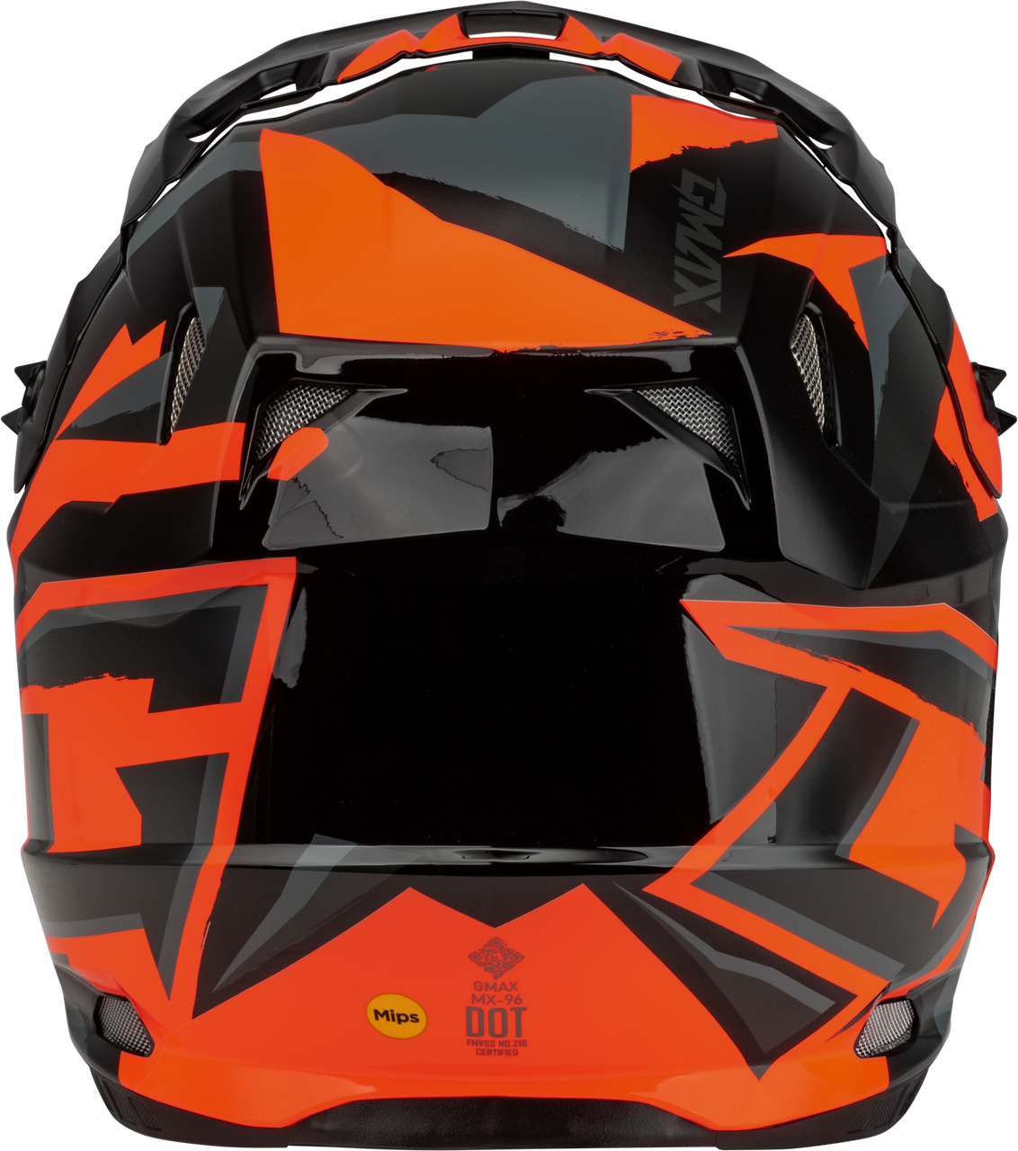 Gmax #D3961493 - Mx-96 Splinter Helmet Black/Orange XS