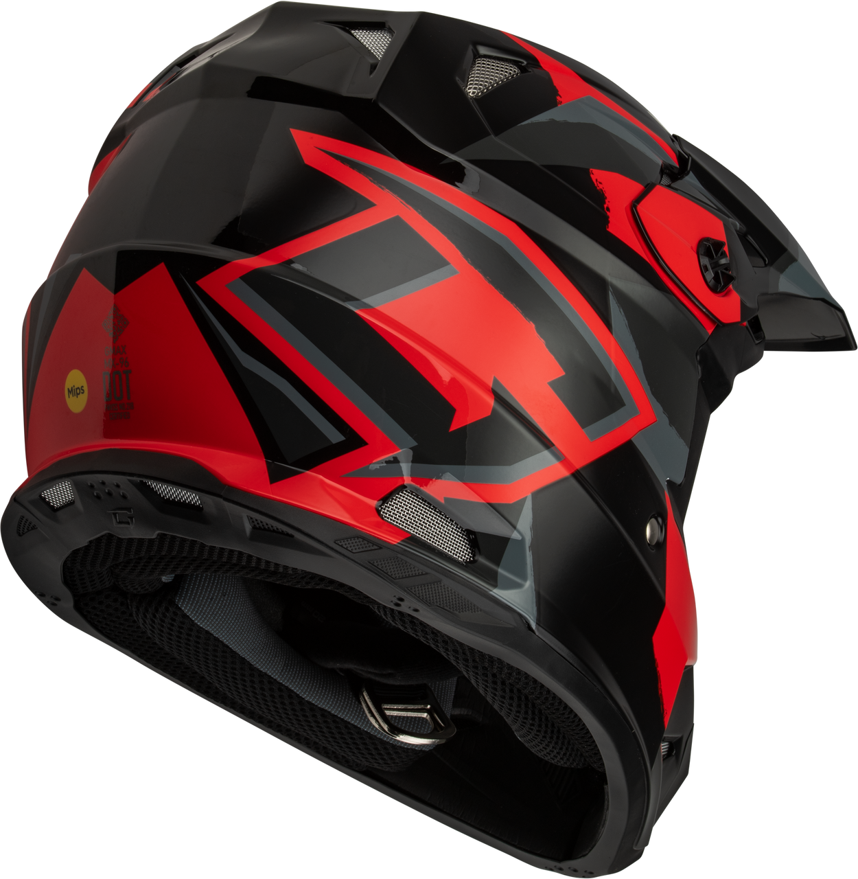 Gmax #D3961158 - Mx-96 Splinter Helmet Black/RED 2X