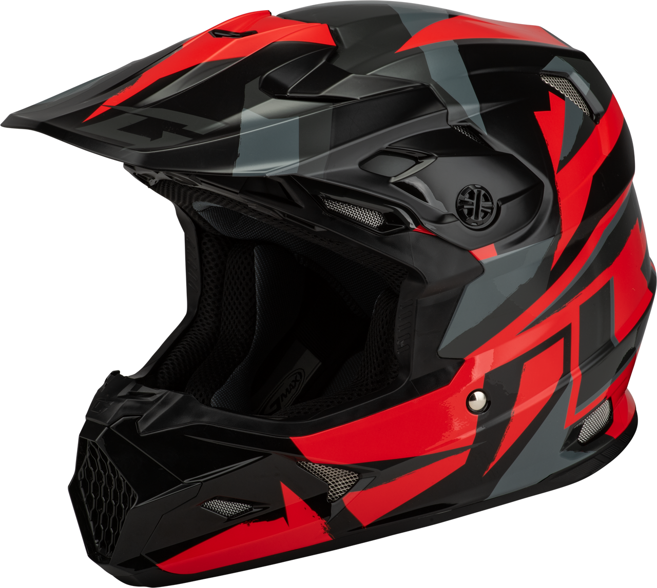 Gmax #D3961156 - Mx-96 Splinter Helmet Black/RED LG