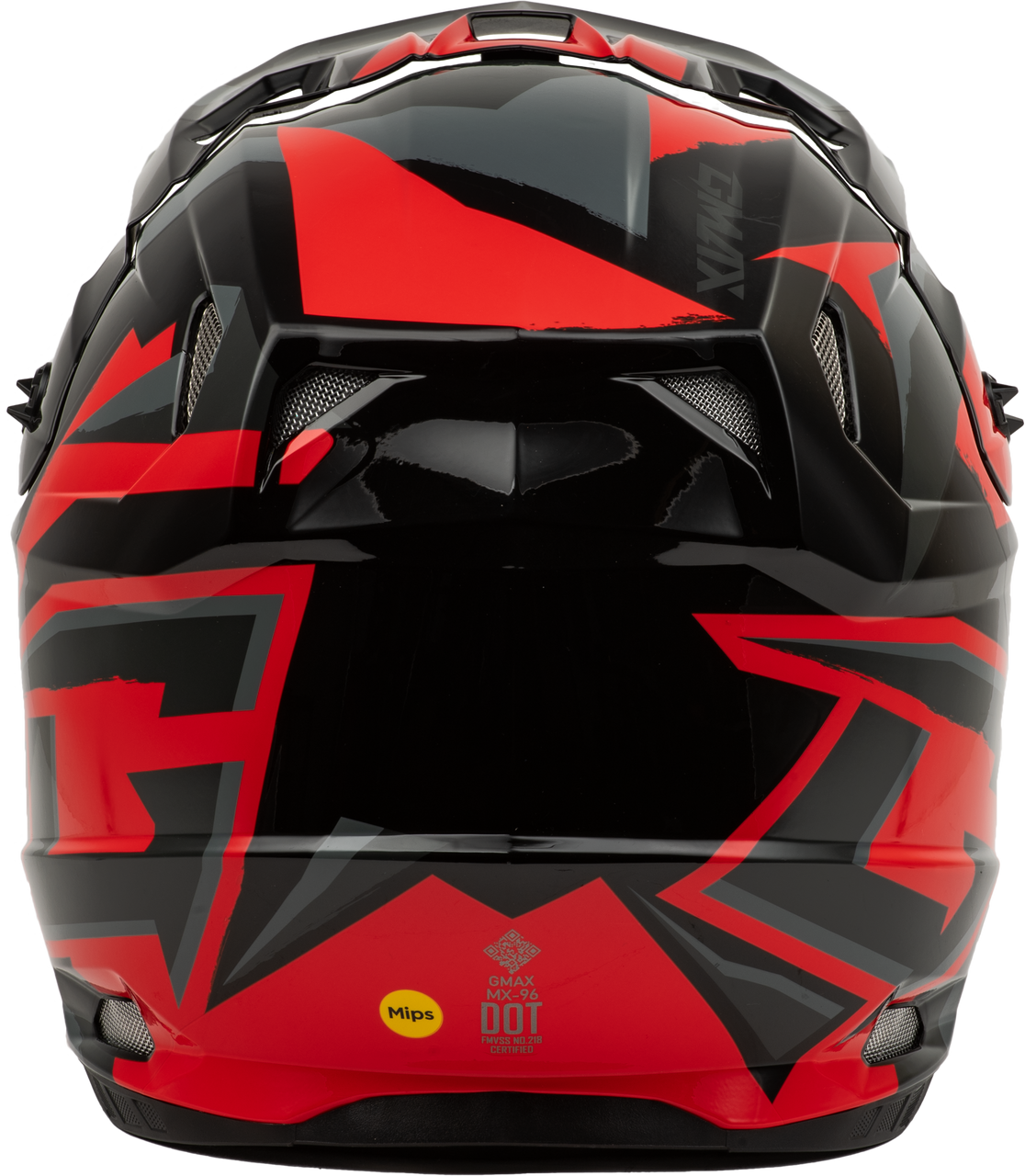 Gmax #D3961155 - Mx-96 Splinter Helmet Black/RED MD