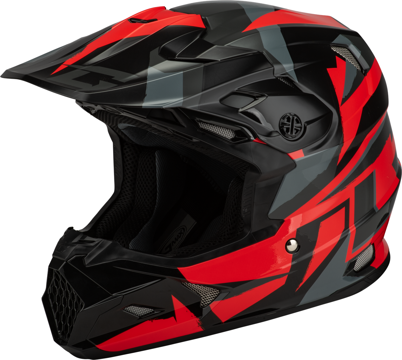 Gmax #D3961154 - Mx-96 Splinter Helmet Black/RED SM