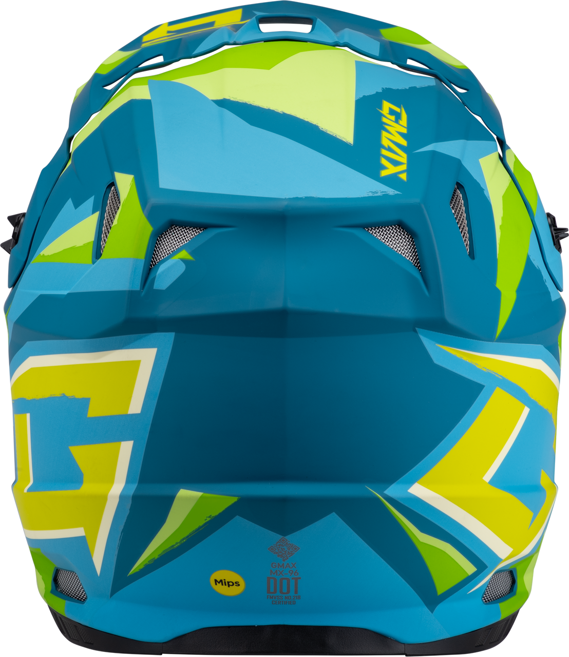 Gmax #D3961186 - Mx-96 Splinter Helmet Matte Blue/Green LG