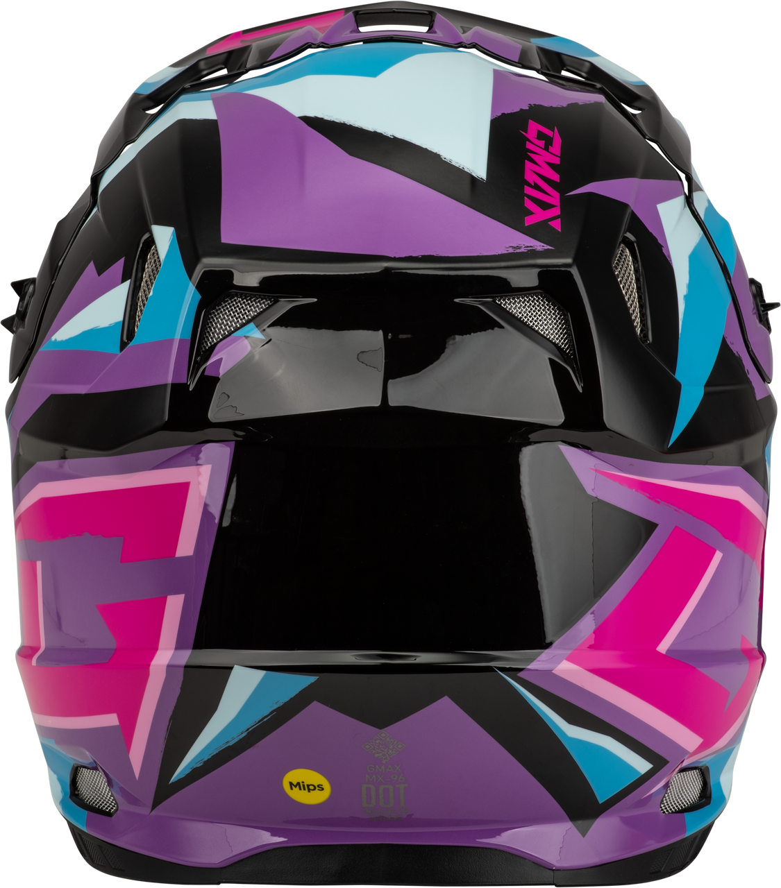 Gmax #D39611434 - Mx-96 Splinter Helmet Black/Purple/Blue SM